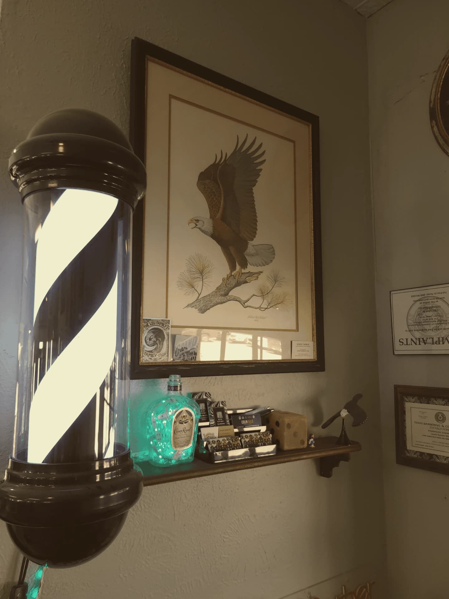 Barber pole light