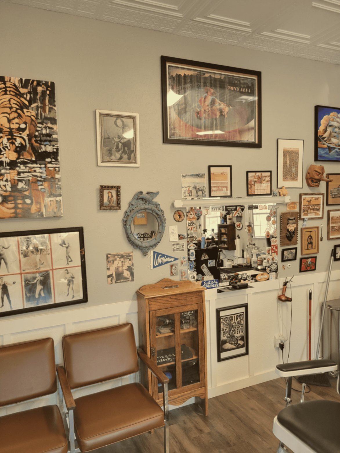 Wall of stories and memorabilia