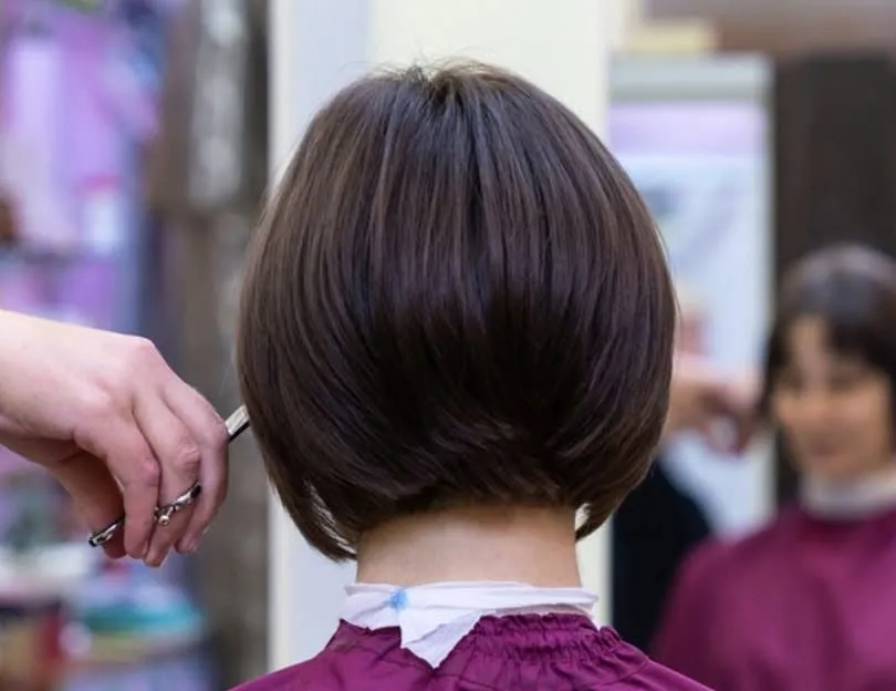 Layered bob styled by Jill